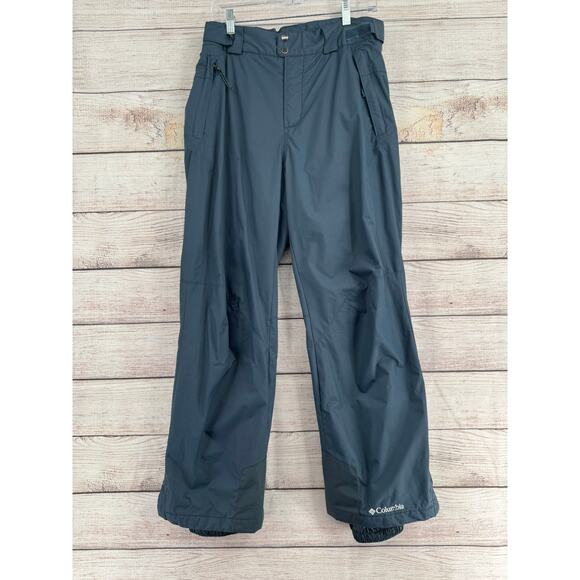 Columbia Omni Tech Insulated Ski Snow Pants Mens Medium Slate Blue Gray - Picture 1 of 14